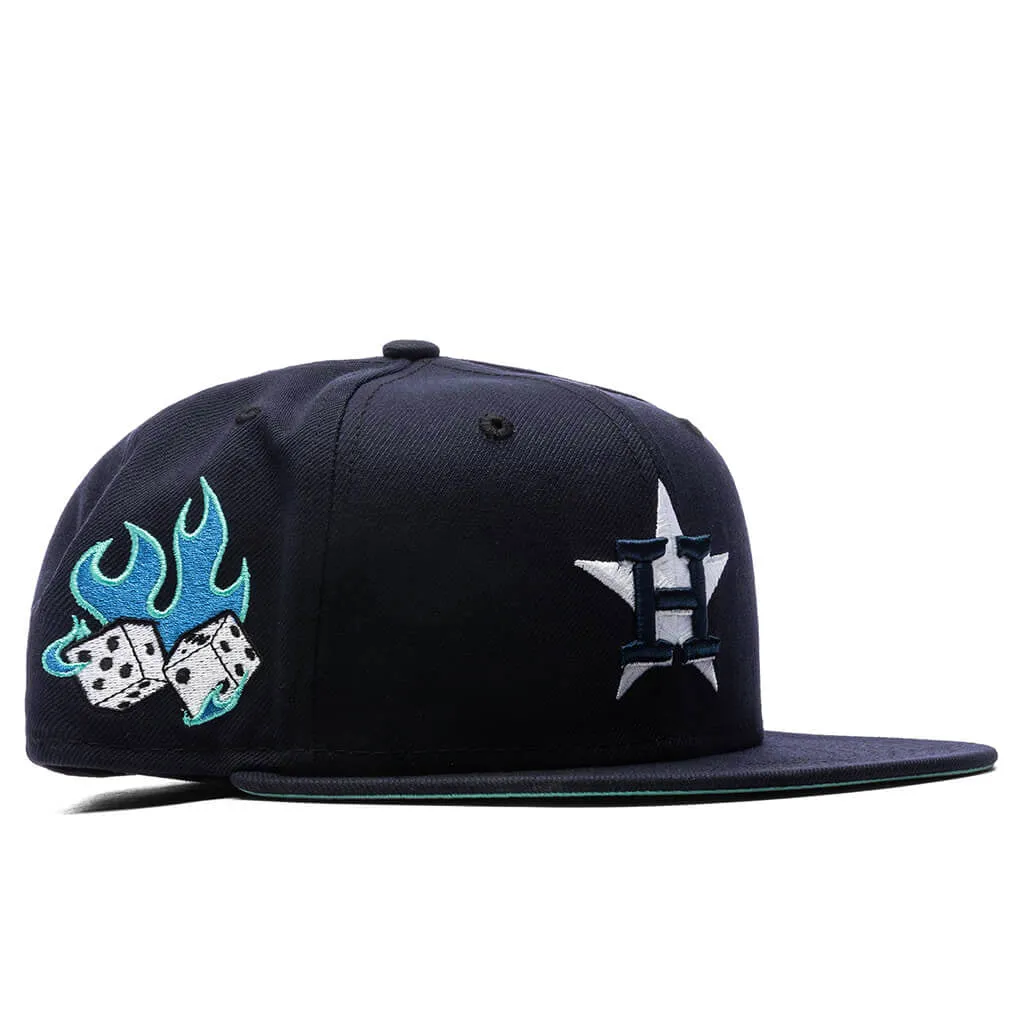 Feature x New Era Flaming Dice 59FIFTY Fitted - Houston Astros