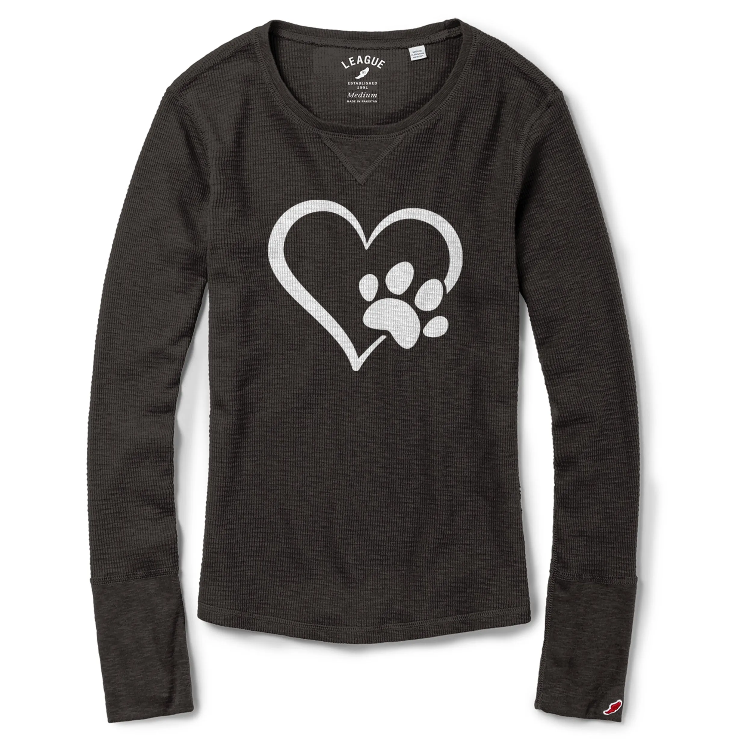 Heart with Paw Print Thermal Long Sleeve