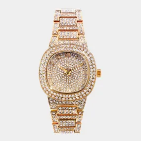 iLLASPARKZ Rhinestone Embellished Metal Watch