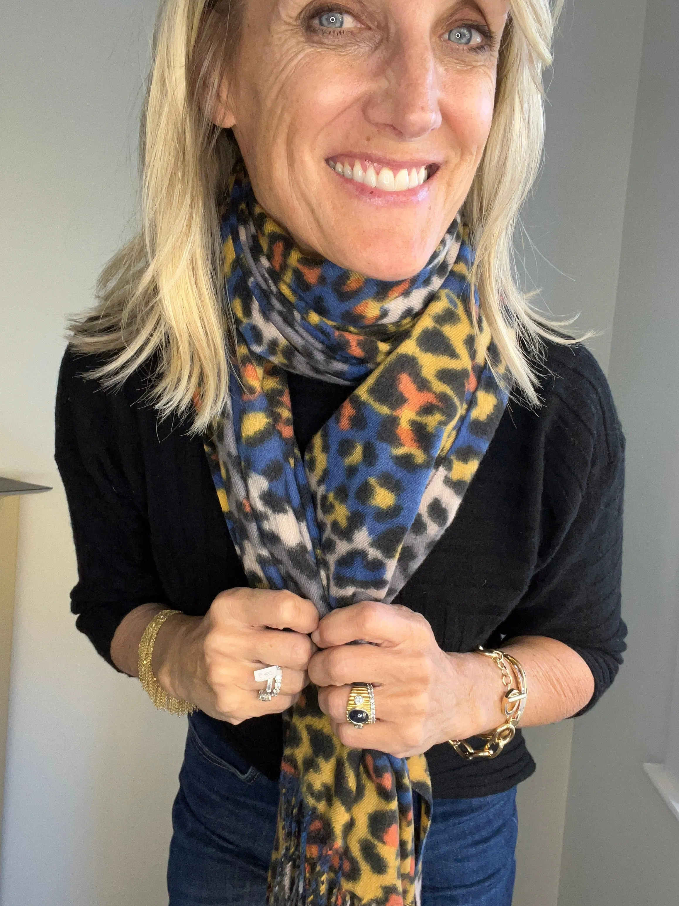 Italian Ladies Leopard Scarf