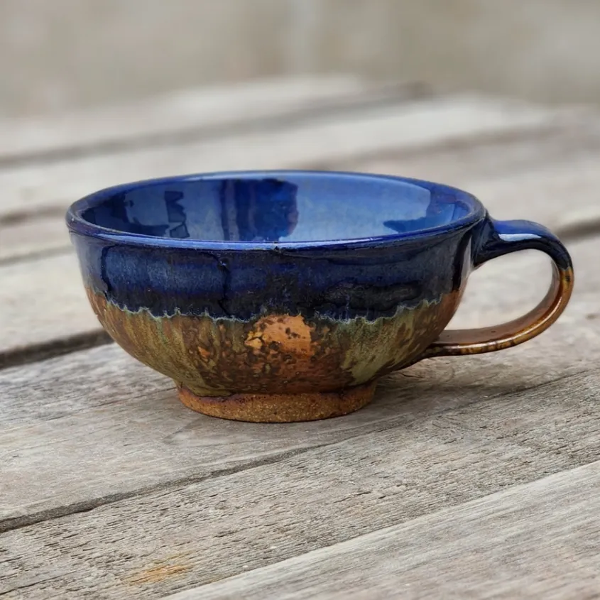 K Brooks - Soup Mug - Cobalt & Copper