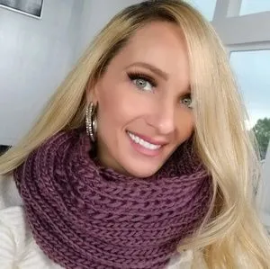 Knitted Infinity Scarf Purple