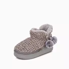 LADIES COSYHEATS GREY CHENIELLE SLIPPER BOOTIE (MICROWAVEABLE)