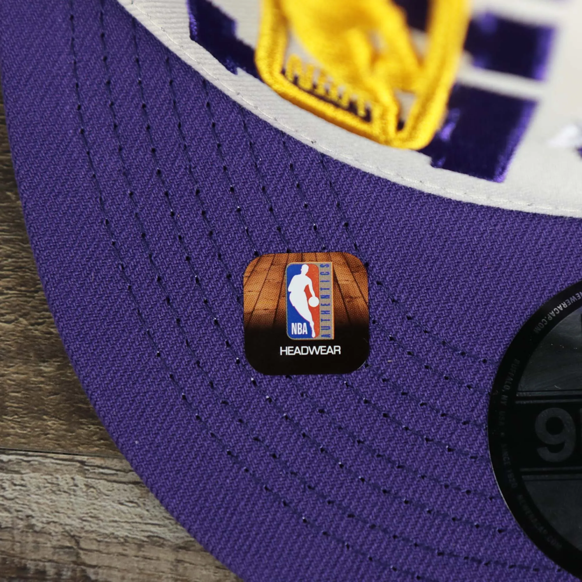 Los Angeles Lakers NBA 2022 Draft Gray Bottom 9Fifty Snapback | New Era Cream/Purple