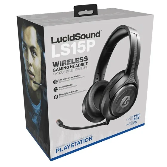 LucidSound LS15P Wireless Stereo Gaming Headset for PlayStation 4/5 Black