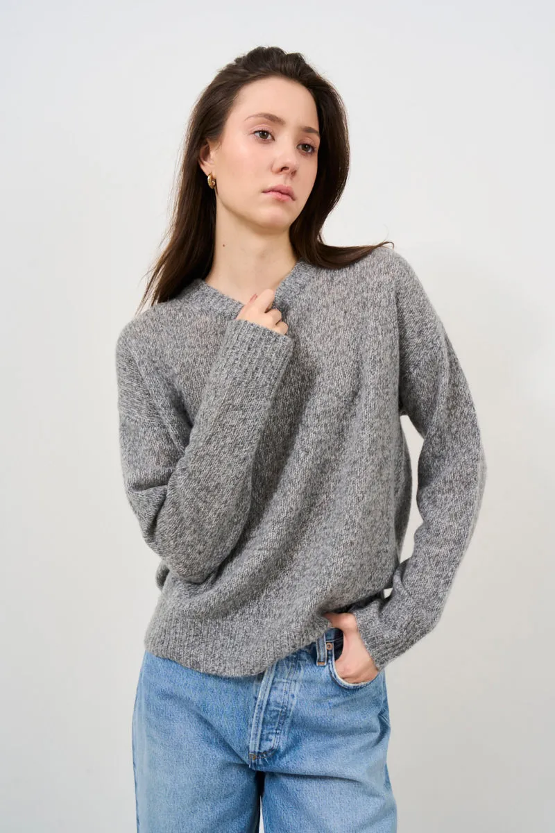 Maglione donna grigio in cashmere