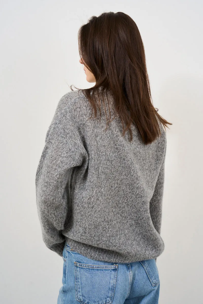 Maglione donna grigio in cashmere