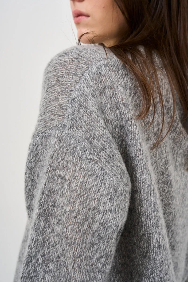 Maglione donna grigio in cashmere