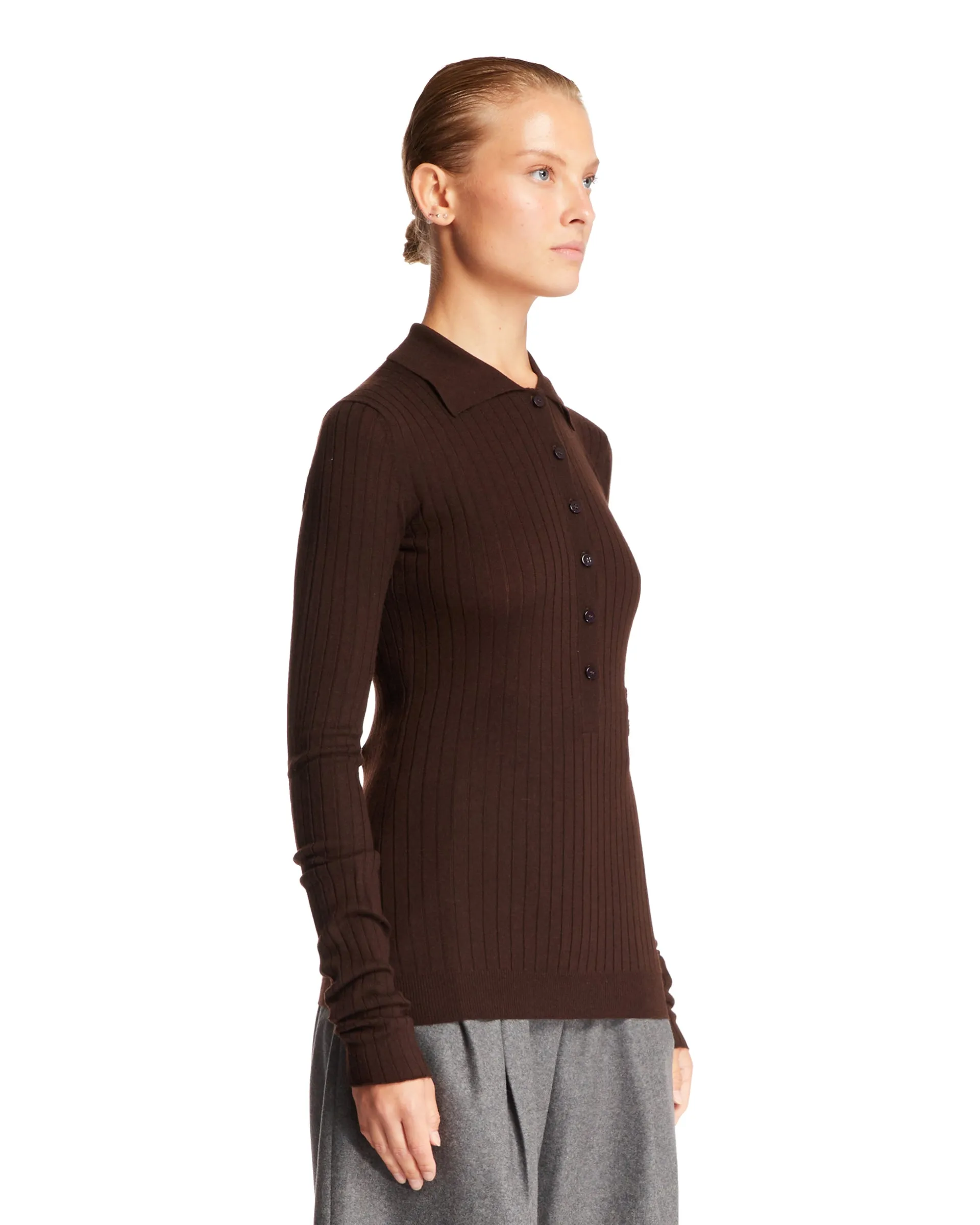 Maglione Marrone Di Cashmere