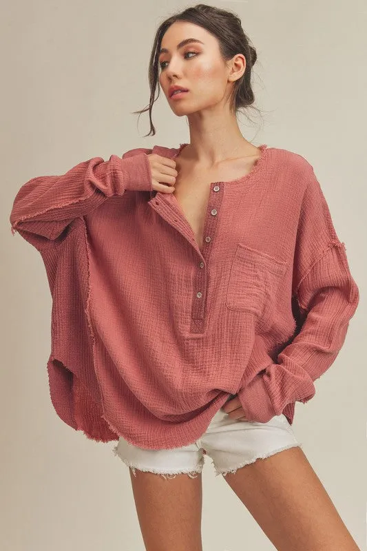 Marjorie Oversized Lightweight Top