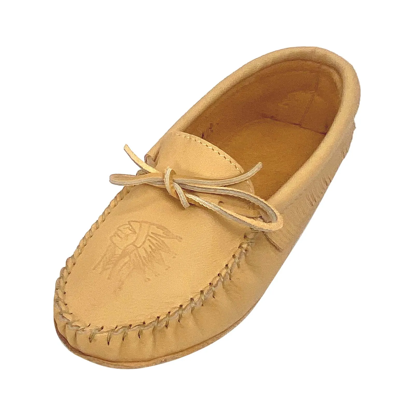 Men's Fringed Moose Hide Leather Earthing Moccasins