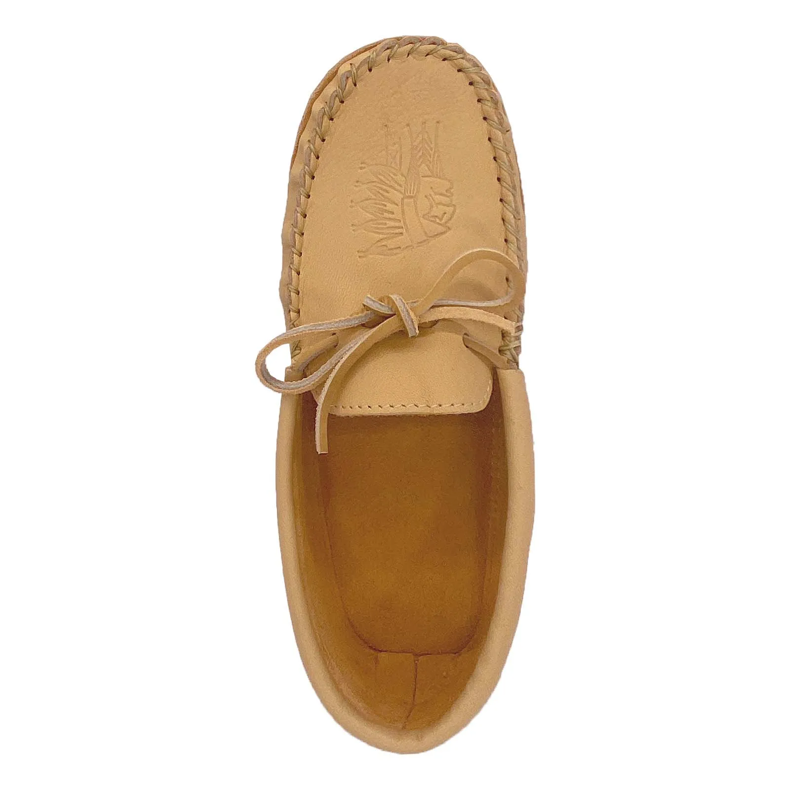 Men's Fringed Moose Hide Leather Earthing Moccasins