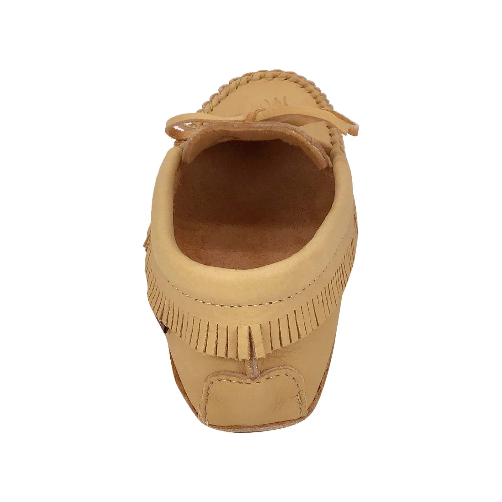 Men's Fringed Moose Hide Leather Earthing Moccasins