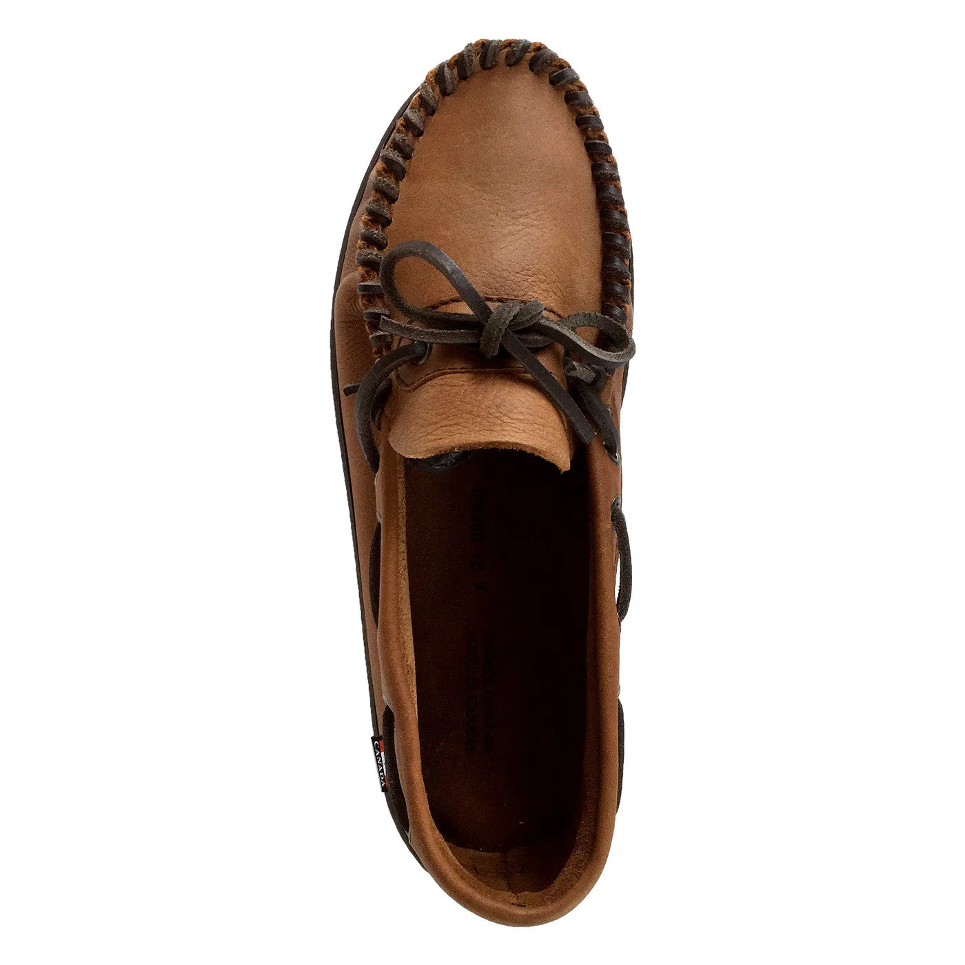 Men's Hunter Sole Wide Width Leather Moccasin Shoes