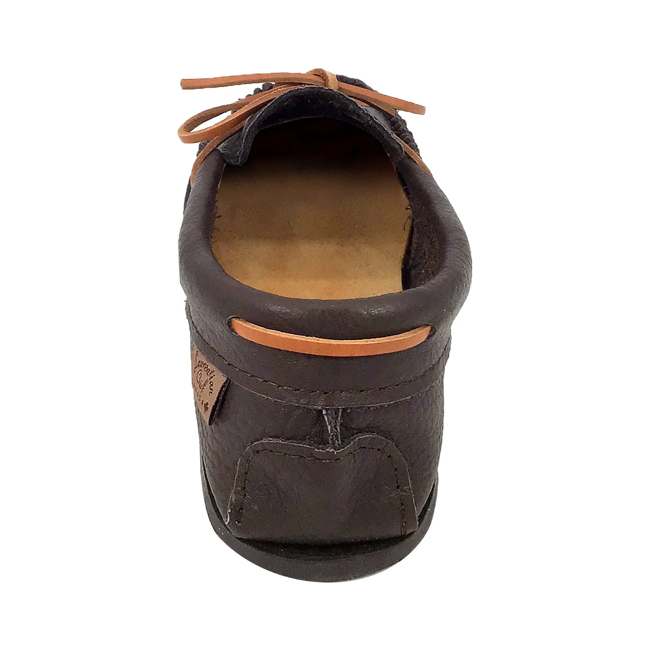 Men's Rubber Sole Buffalo Leather Moccasins