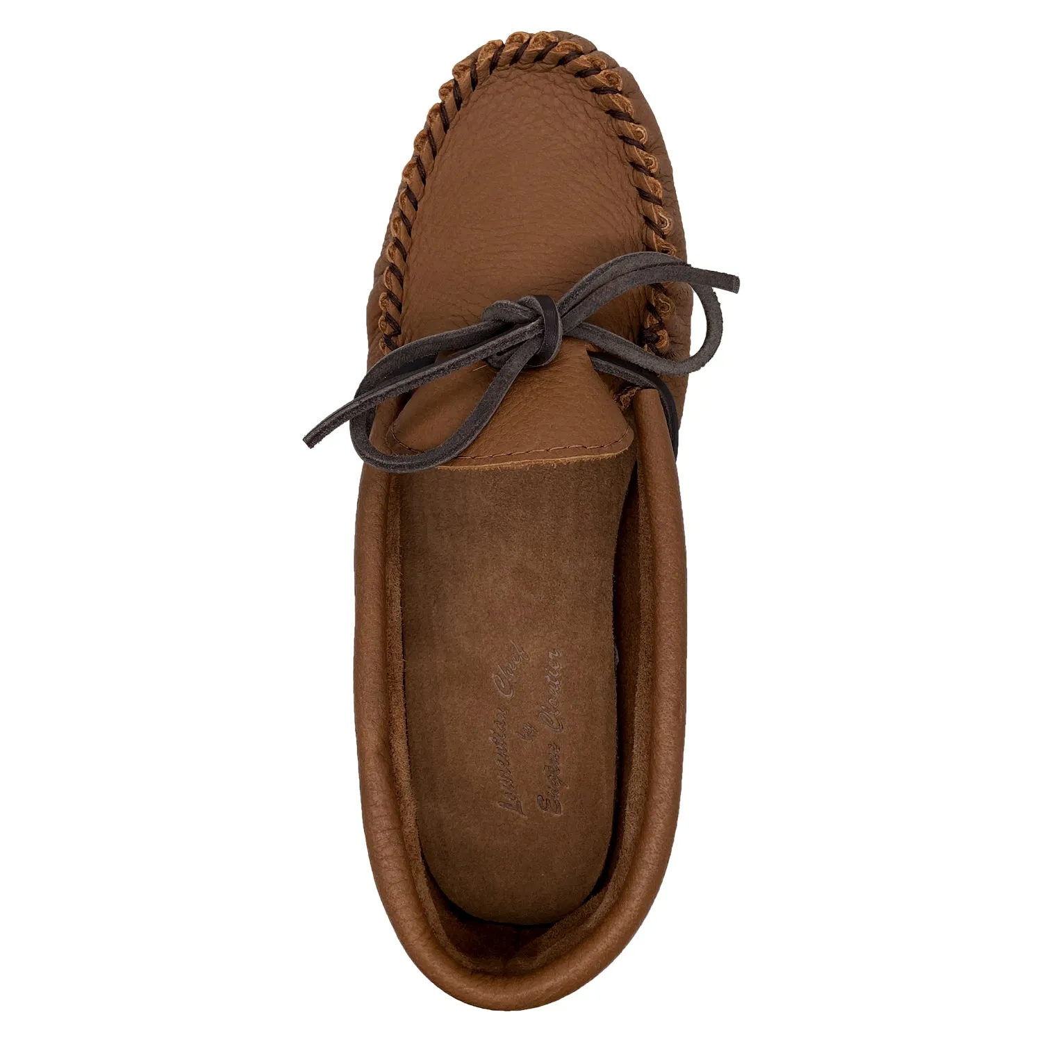 Men's Rubber Sole Elk Hide Leather Moccasins