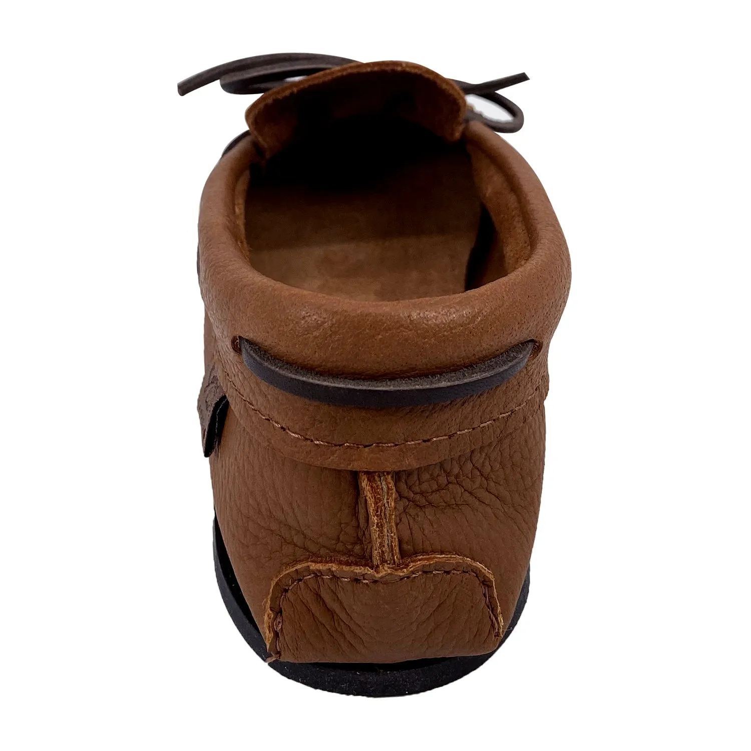 Men's Rubber Sole Elk Hide Leather Moccasins