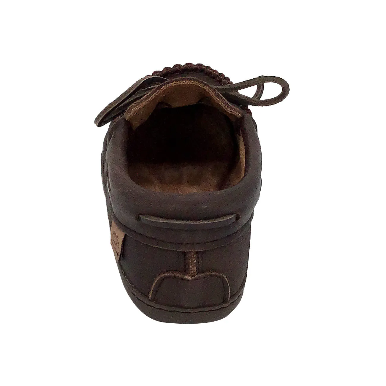 Men's Rubber Sole Moose Hide Leather Moccasins