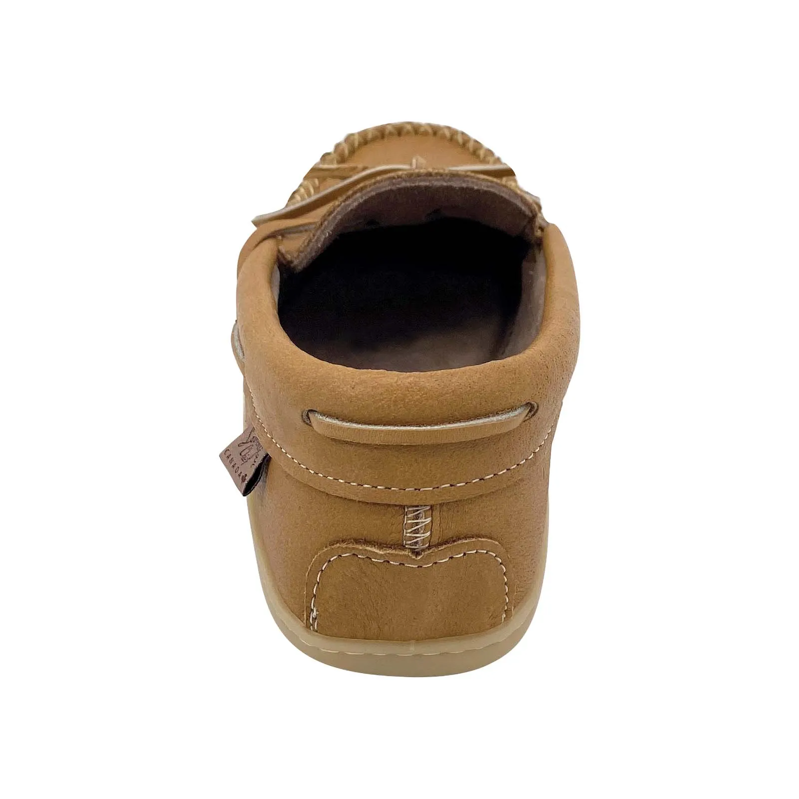 Men's Rubber Sole Moose Hide Leather Moccasins