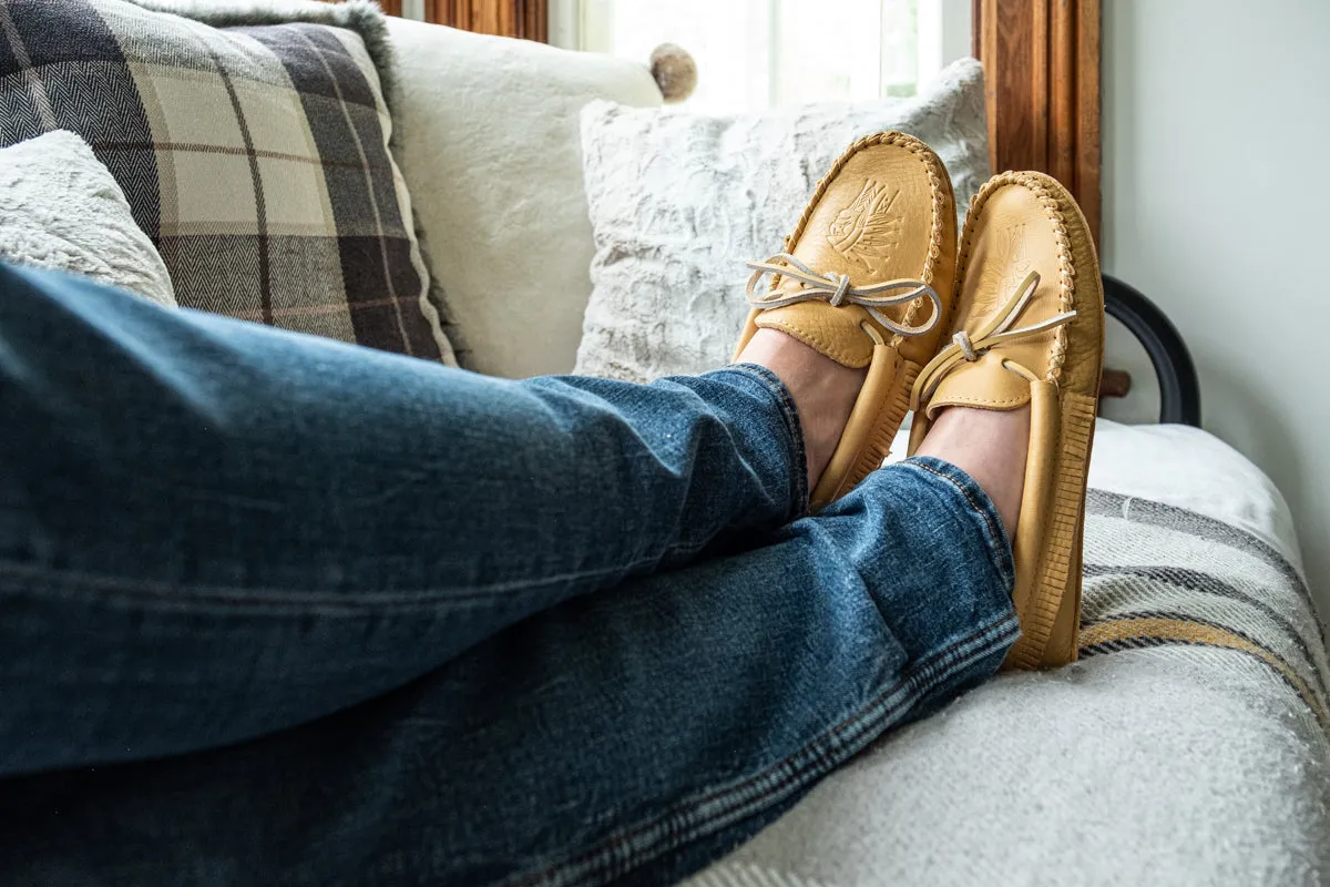 Men's Soft Sole Moose Hide Leather Moccasins