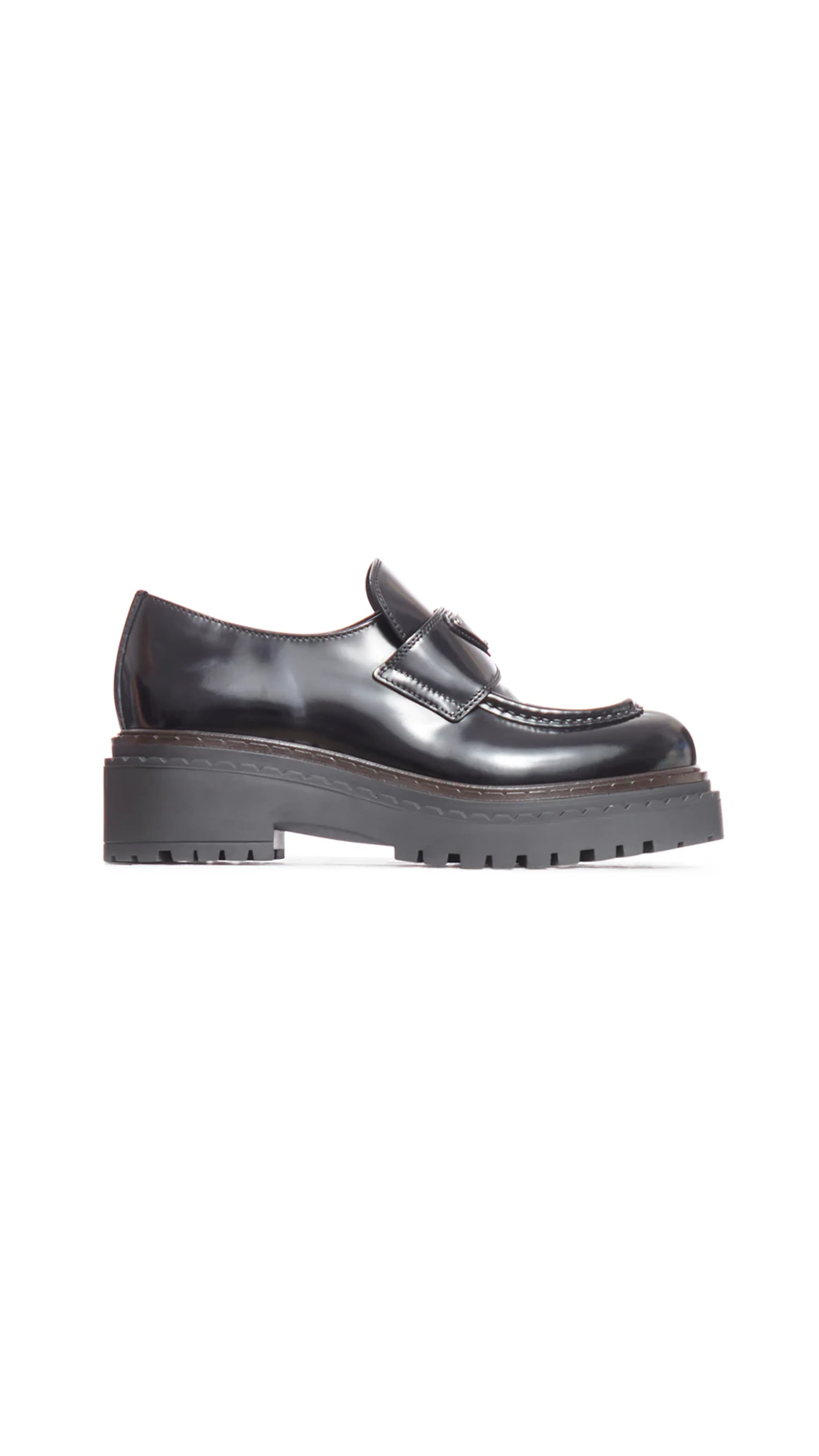 Monoblock Leather Loafers - Black