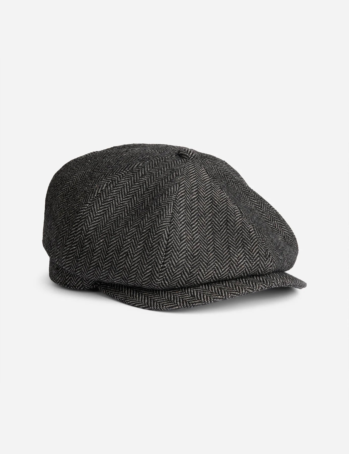 Mr Simple - Shelby Newsboy Cap Black Tweed