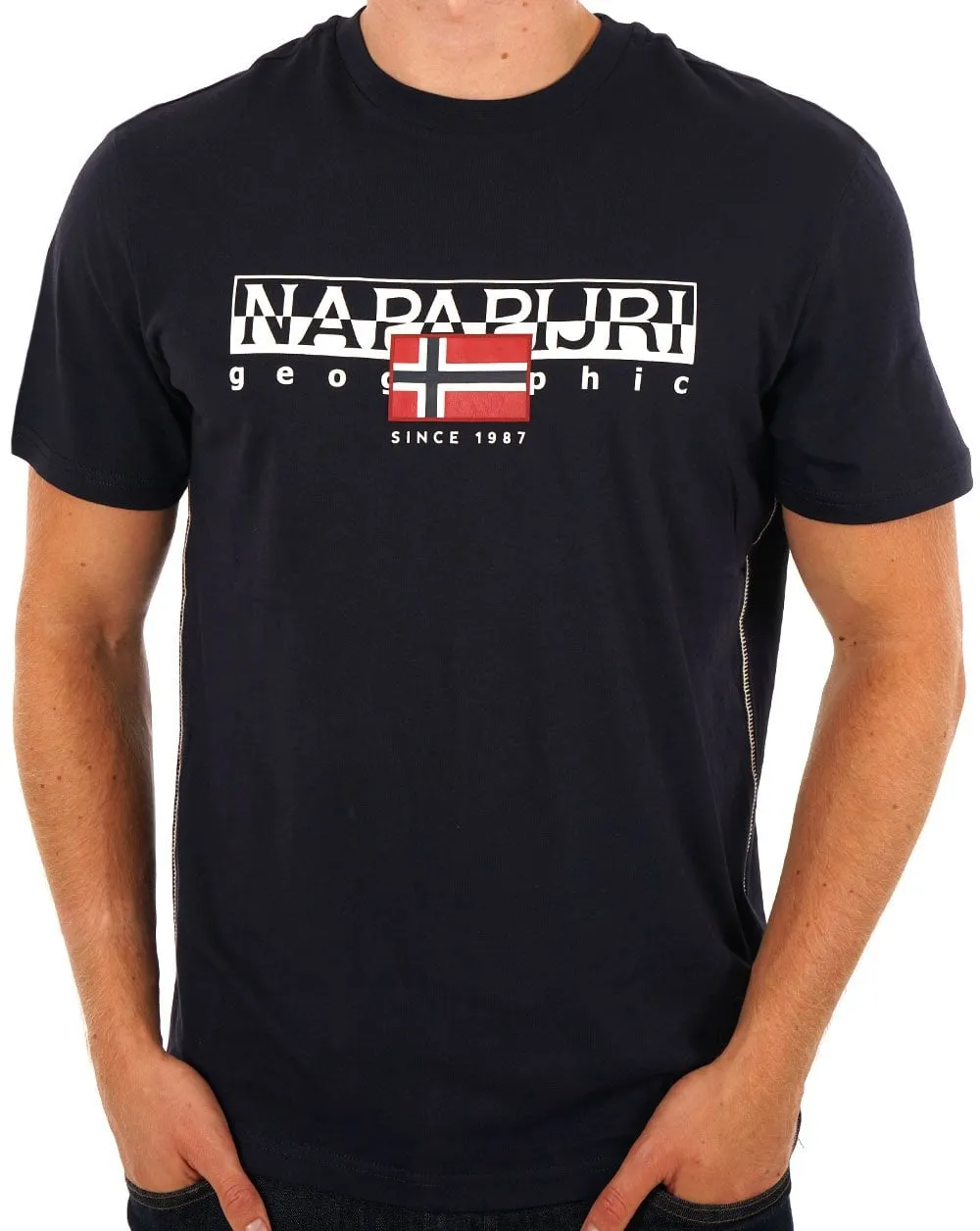 Napapijri Aylmer T Shirt Navy Blue