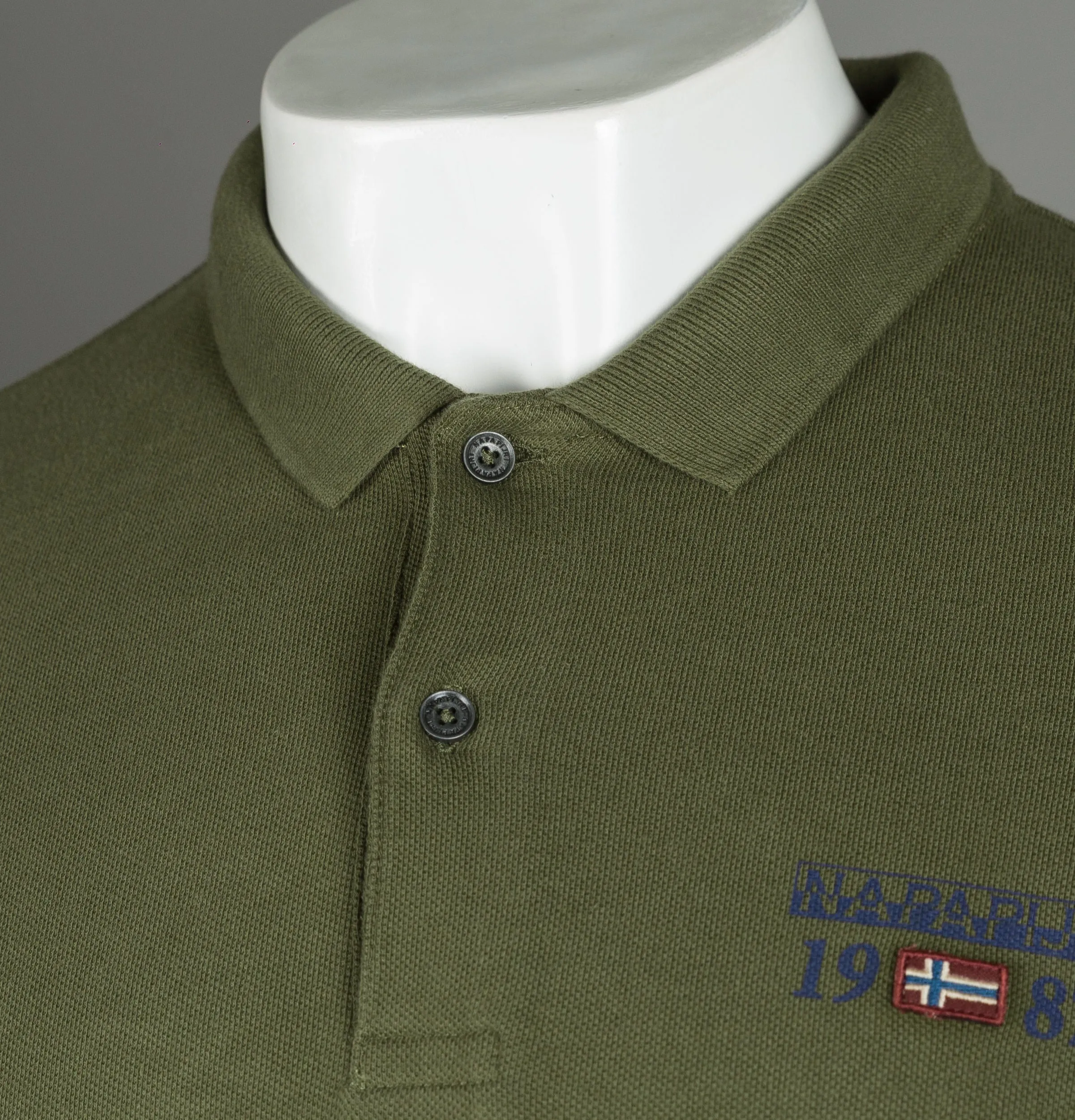 Napapijri Erthow Long Sleeve Polo Shirt Green Musk