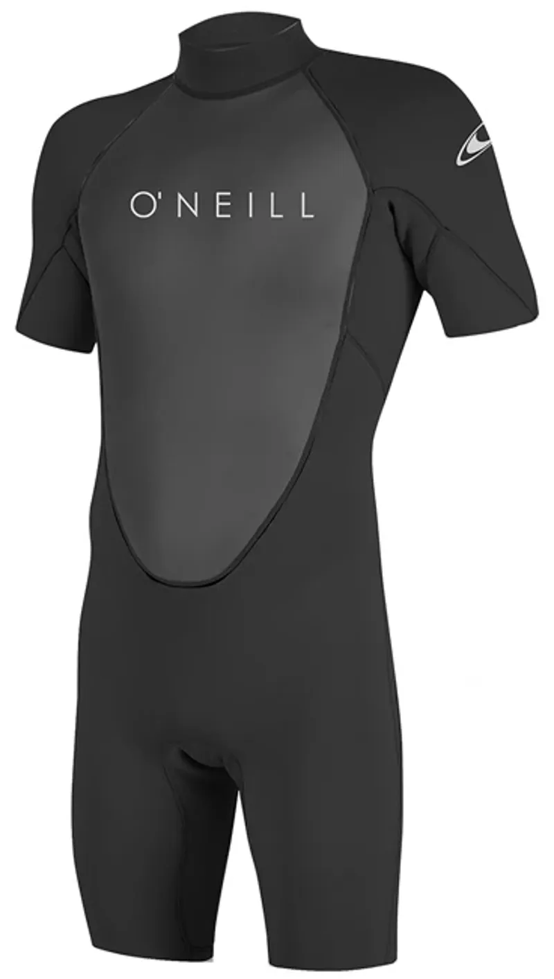 O Neill Reactor Mens 2mm Back Zip Shorty Wetsuit in Black