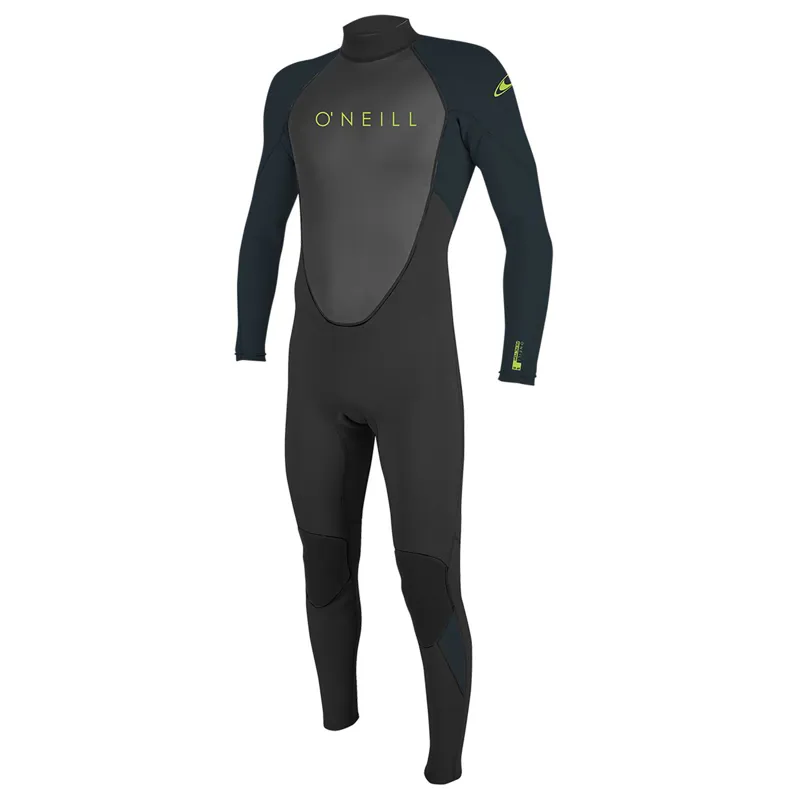 O Neill Reactor Youth 3-2mm Back Zip Wetsuit in Black/Slate