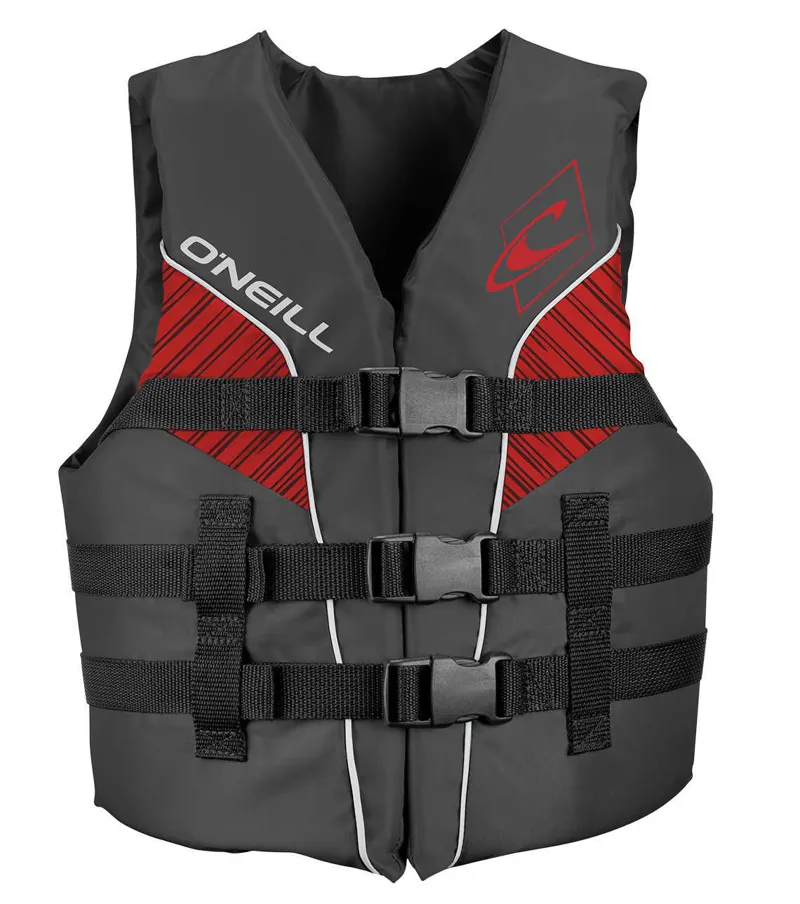 O Neill SuperLite 50N Youth Buoyancy Vest in Graphite-Red