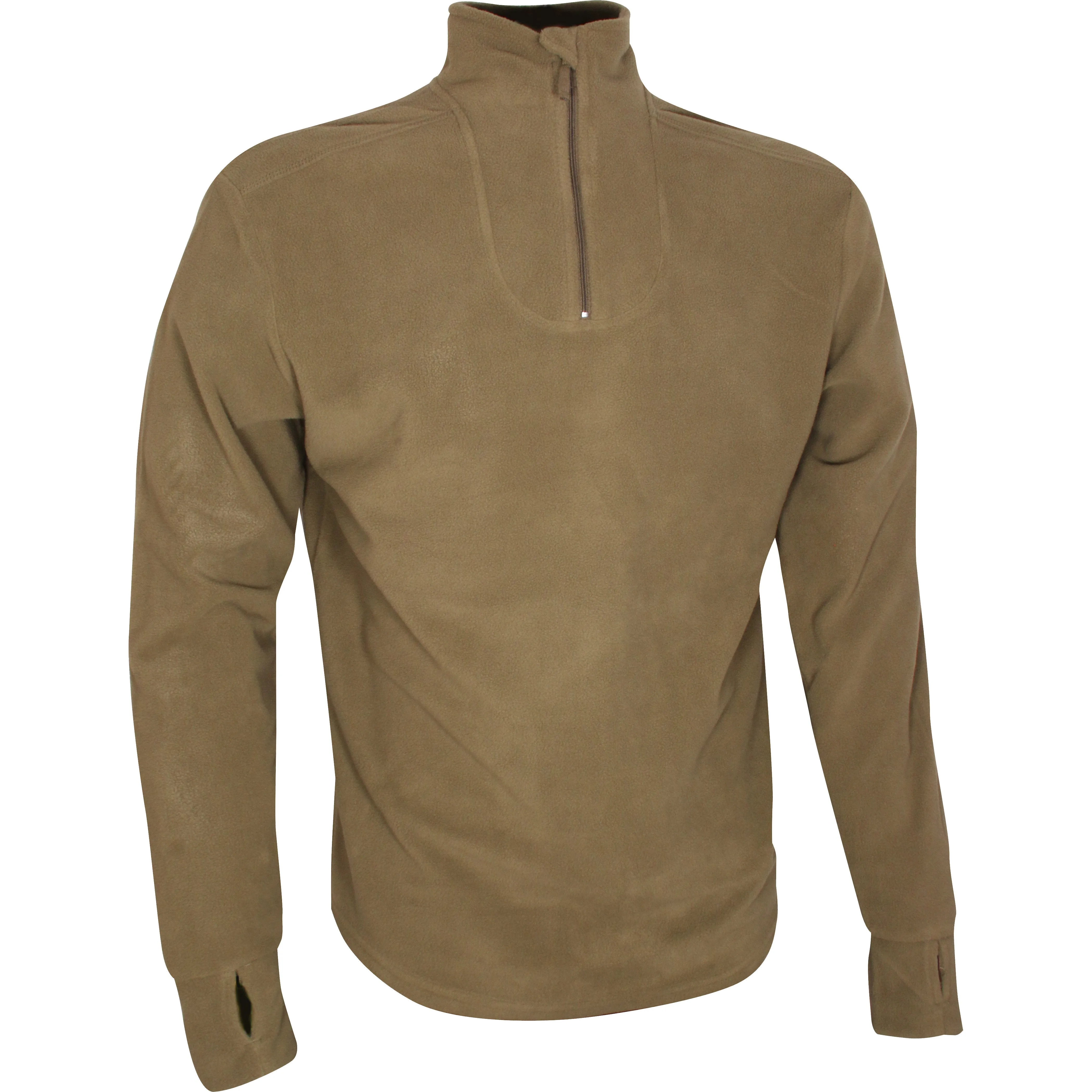 Olive Green- British Forces Cold Weather Fleece Thermal Undershirt - Small