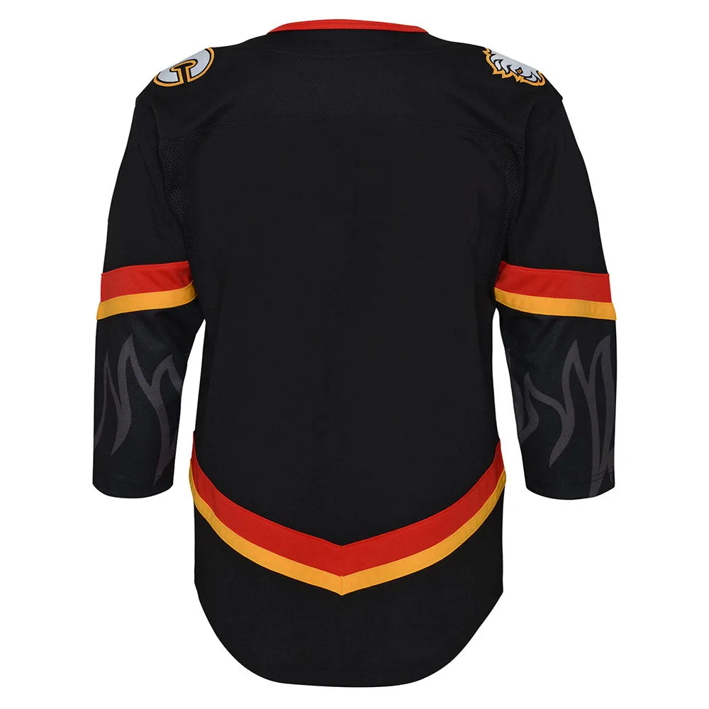 OUTERSTUFF CALGARY FLAMES YOUTH PREMIER BLACK THIRD JERSEY