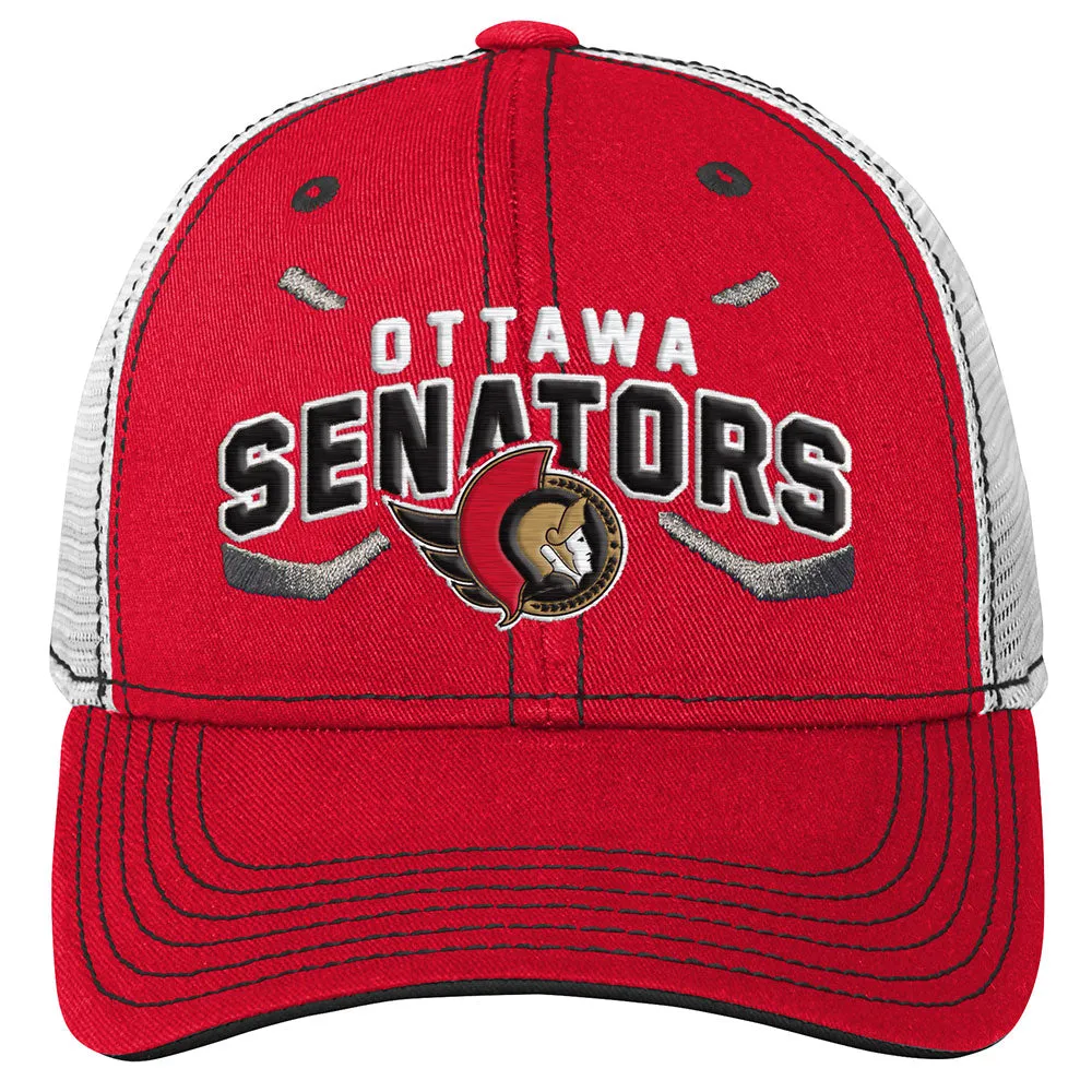 OUTERSTUFF OTTAWA SENATORS LOCKUP YOUTH MESHBACK ADJUSTABLE HAT