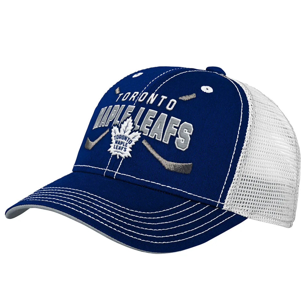 OUTERSTUFF TORONTO MAPLE LEAFS LOCKUP YOUTH MESHBACK ADJUSTABLE HAT