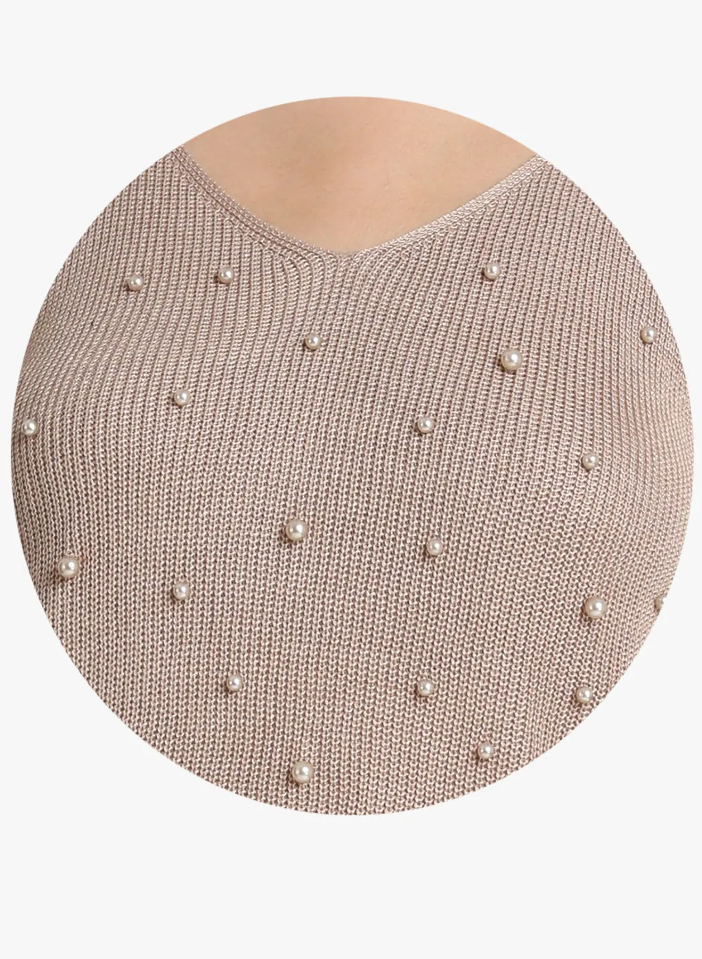 Pearl Embellished Spaghetti Top