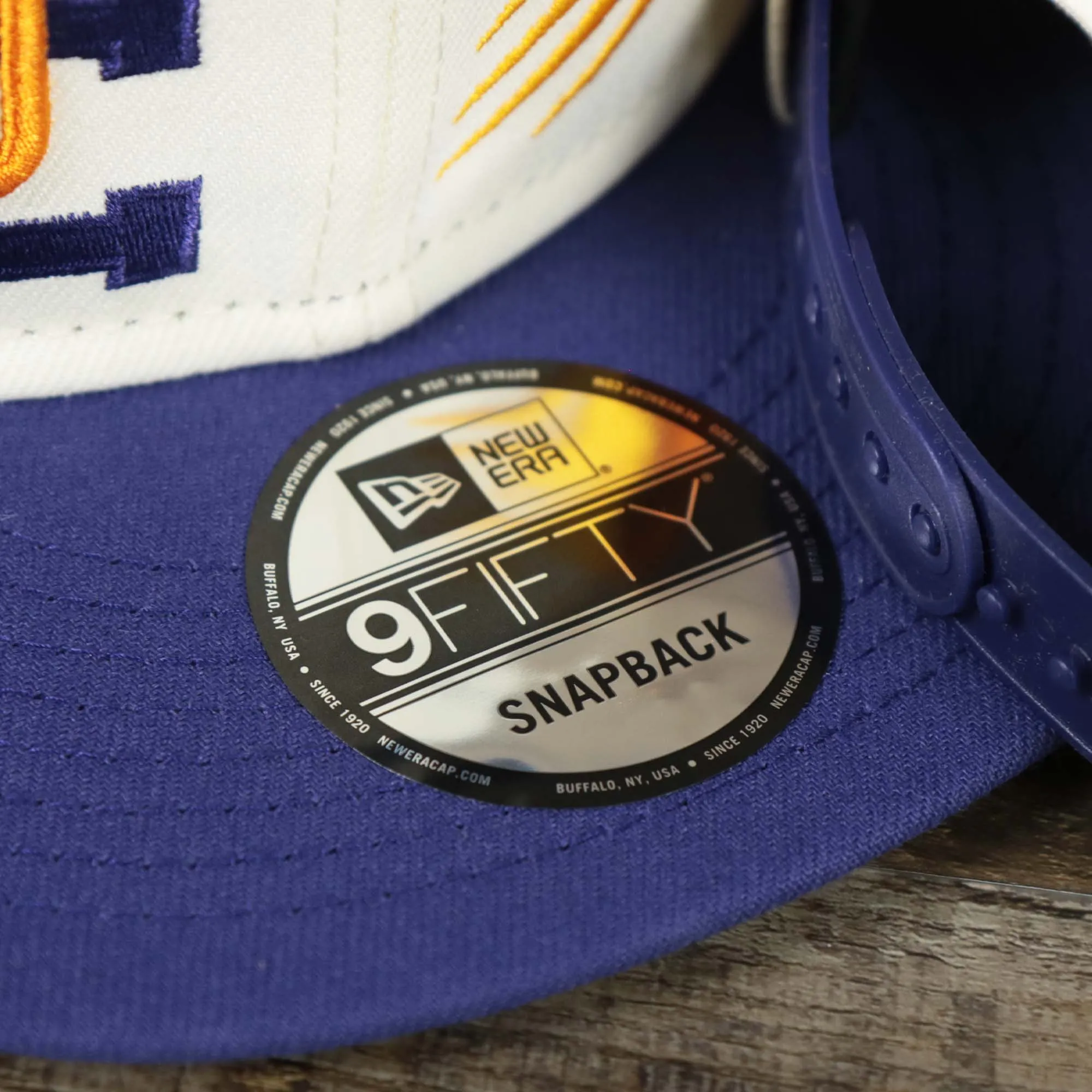 Phoenix Suns NBA 2022 Draft Gray Bottom 9Fifty Snapback | New Era Cream/Purple