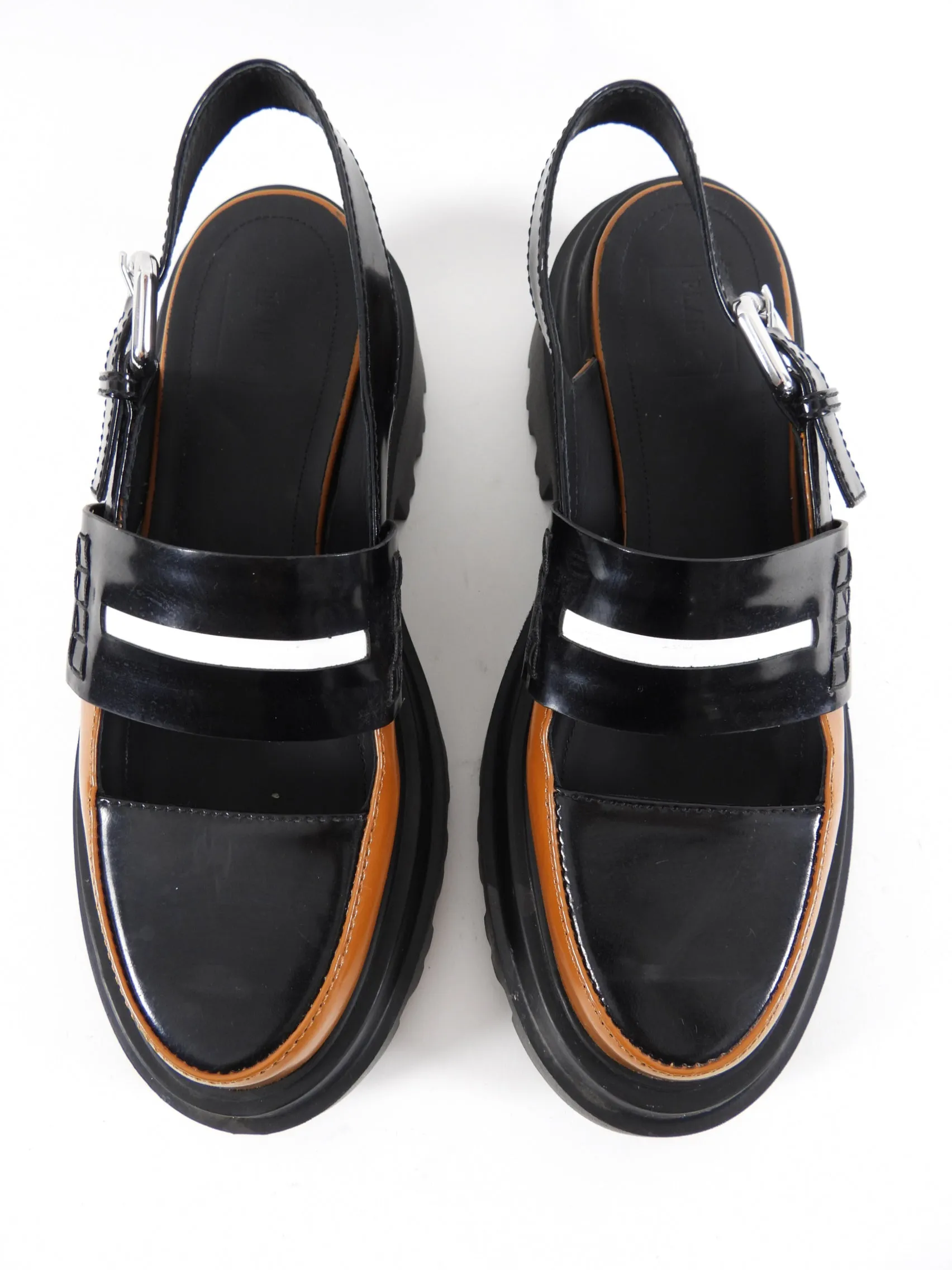 Plan C Spazzolato Lug Track Sold Tricolor Loafer - 40