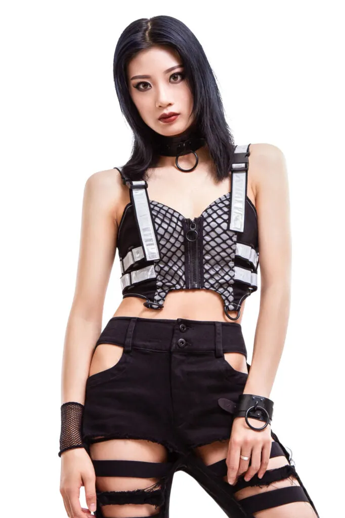 Reflective Diamond Grid Vest