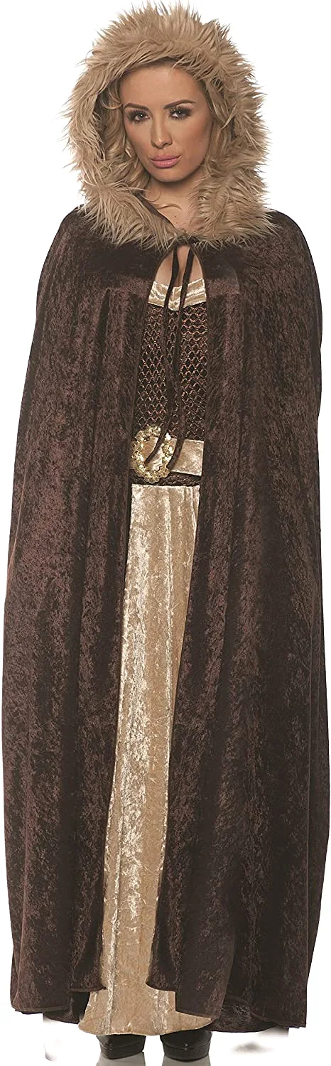 Renaissance Womens Adult Costume Cape with Hood