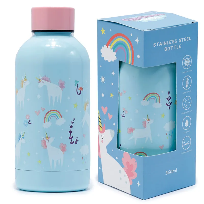 Reusable Stainless Steel Insulated Drinks Bottle 350ml - Unicorn Magic BOT220