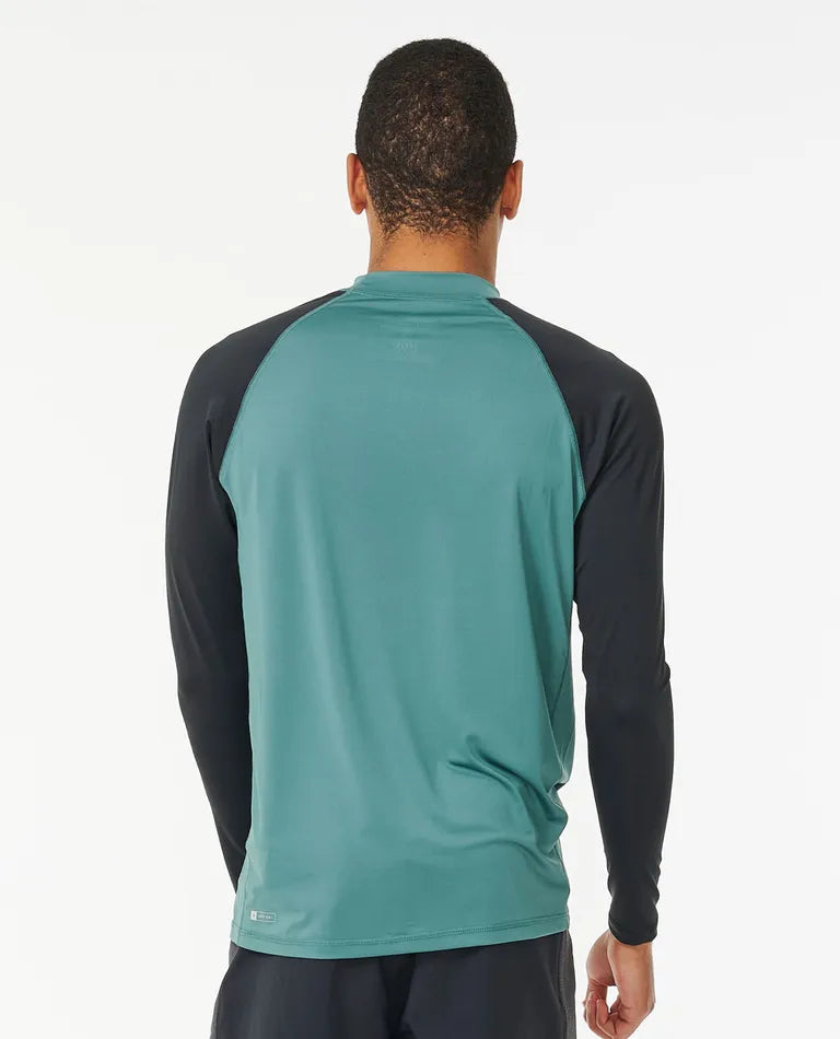 Ripcurl Shock UPF Long Sleeve Rashie - Blue Stone