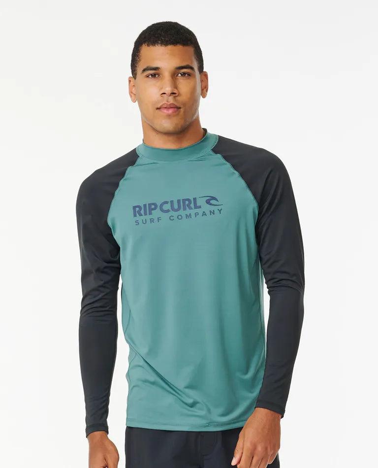 Ripcurl Shock UPF Long Sleeve Rashie - Blue Stone