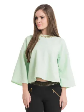 Sanny Neck Embellished Top