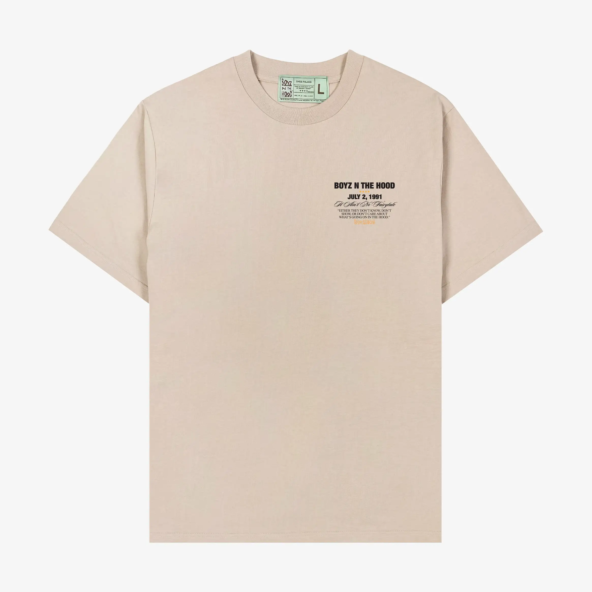 SP x Boyz N The Hood Family Mens Short Sleeve Shirt (Beige)