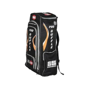 SS Pro Wheels Duffle Cricket Kit Bag (Black/White)