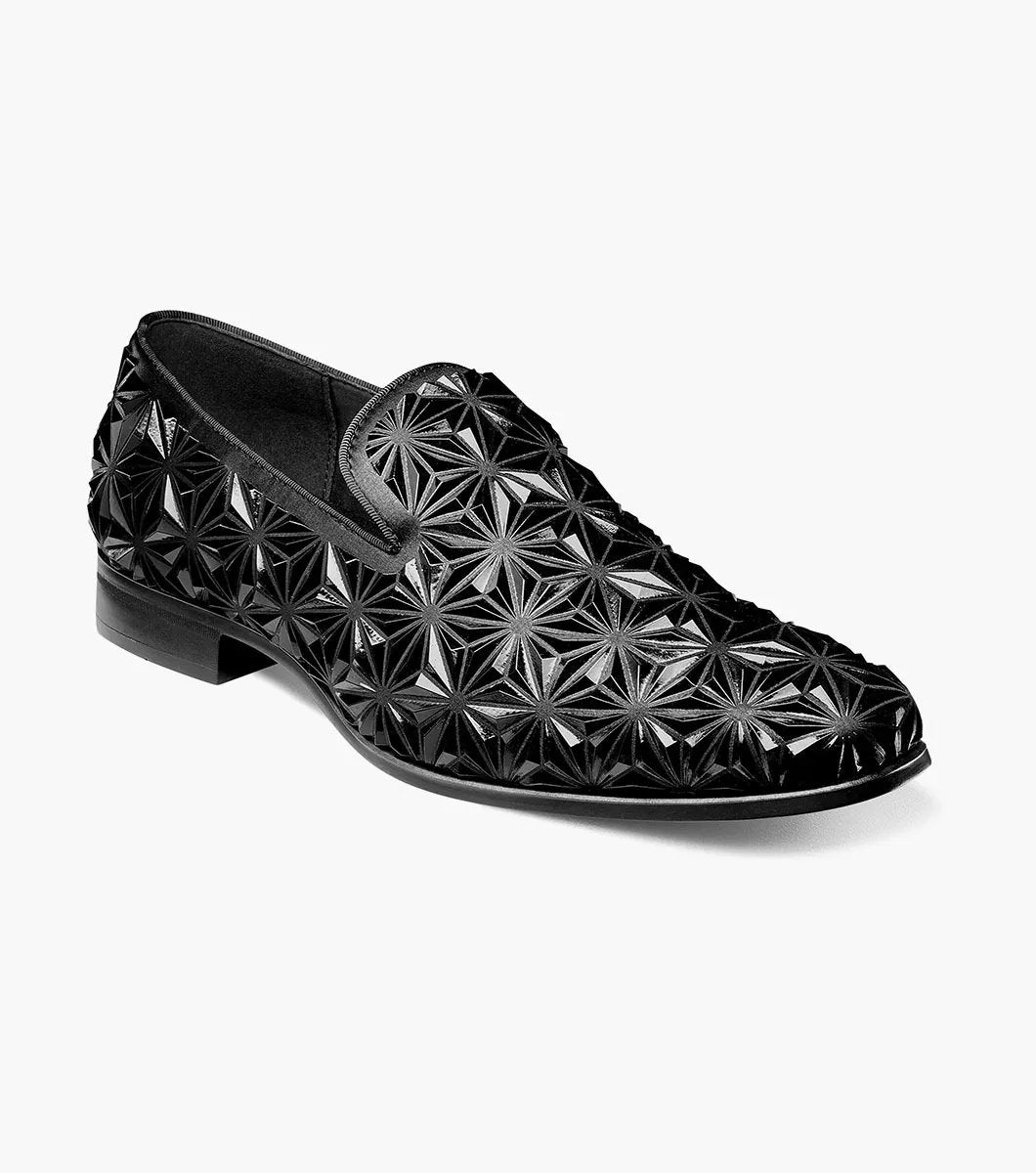 Stacy Adams - SEQUENCE Plain Toe Slip On - Black - 25535-001