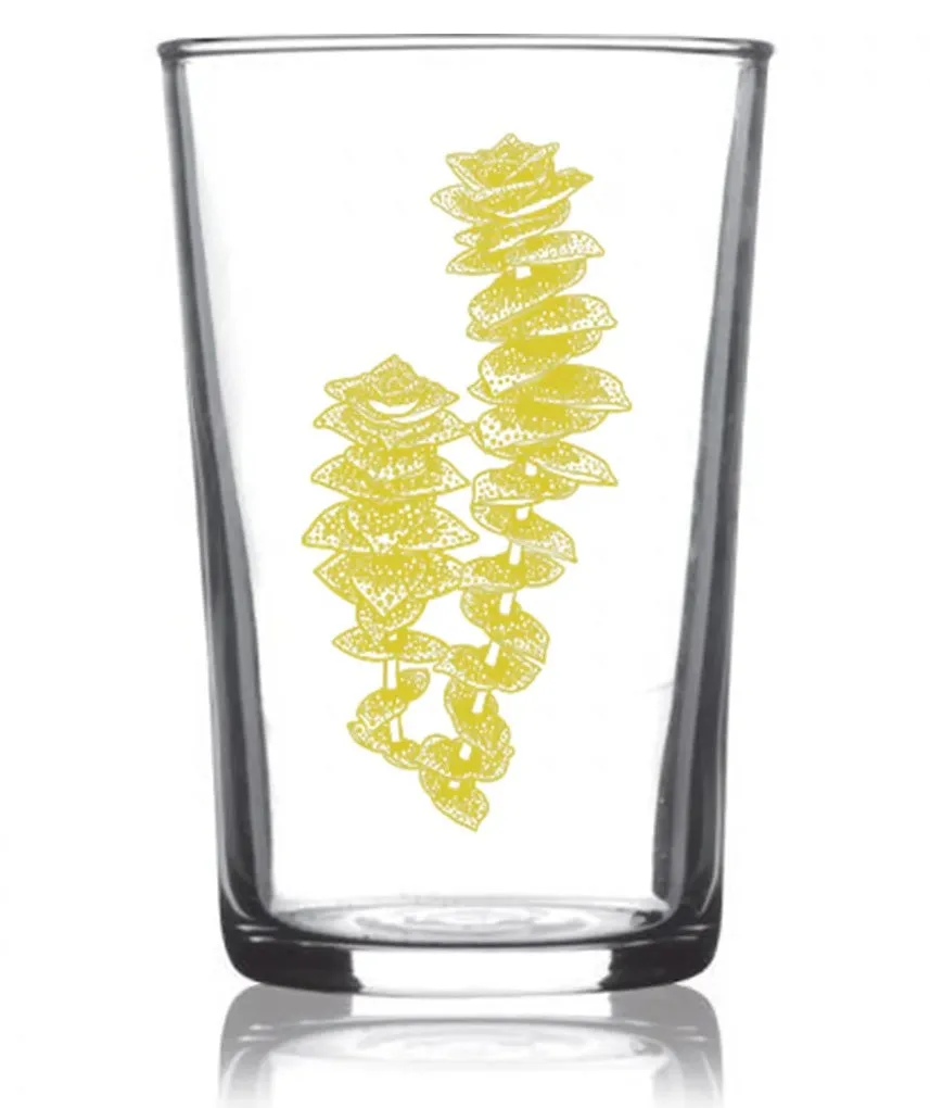 Succulent Climbing Juice Glass in Yellow-Green