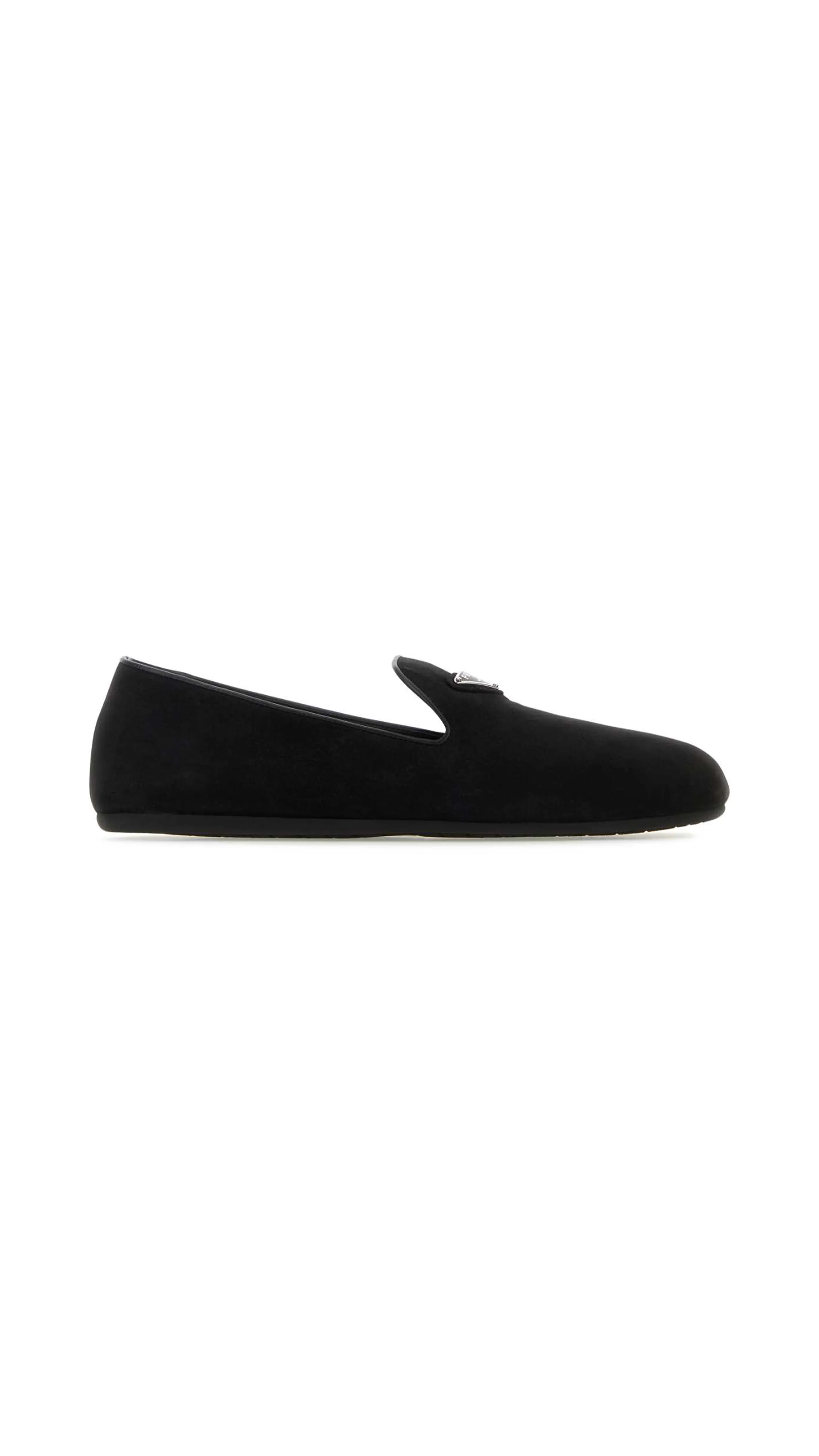 Suede Slipper - Black