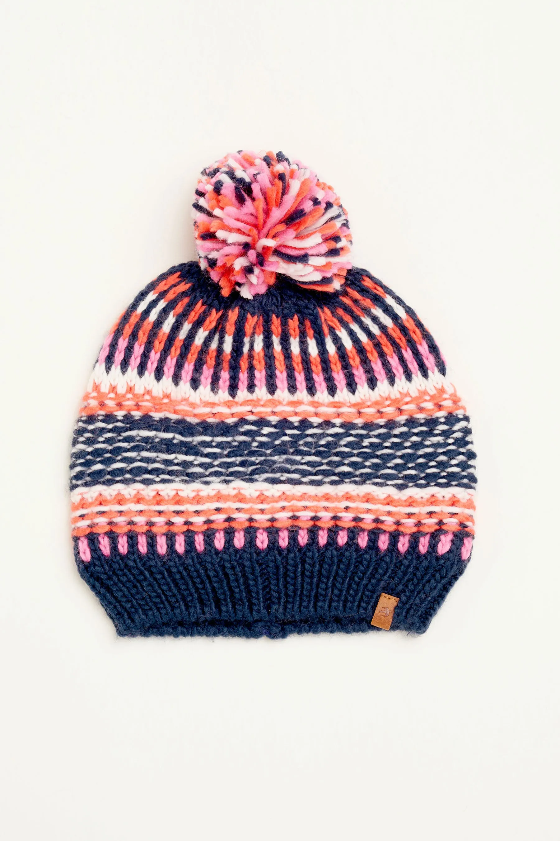 Textured Stripe Knitted Hat